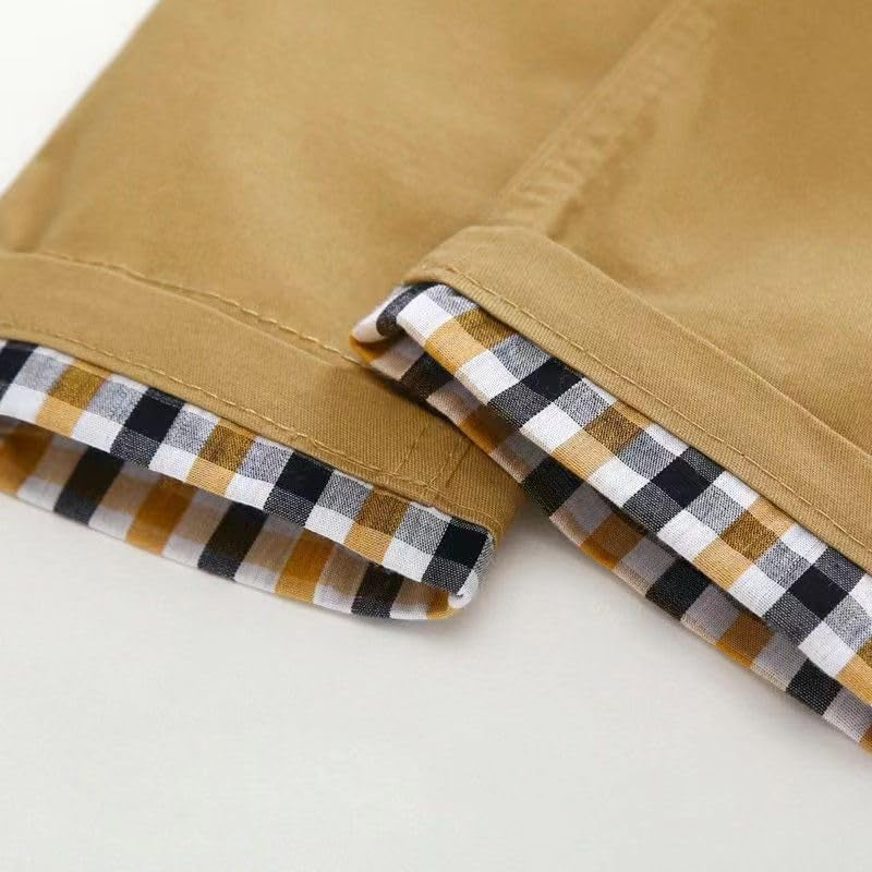 Kleinkind Jungen Casual 3-Teiliges Bekleidungsset T-Shirt + Kariertes Hemd + Khaki Hose