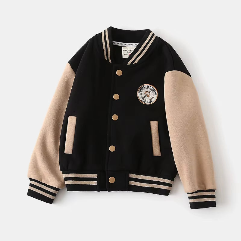Spring Autumn Boys Baseball Jackets Fashion Jackets Children'S Clothing Baby Casual Windbreaker Kids Hooded Jacket