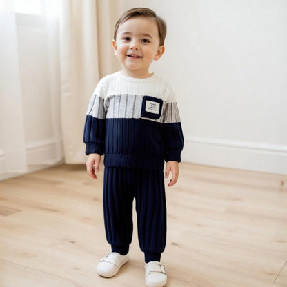 Baby Kleidung Jungen Winter Pullover Outfit Langarm Sweatshirt + Hose Kinder Bekleidungsset Für Baby-Jungen Strickpullover