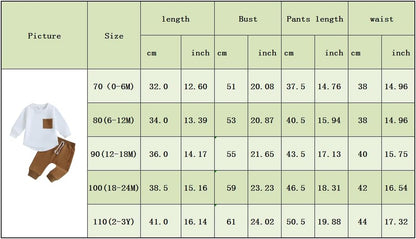 Geagodelia Baby Jungen Kleidung Outfit Babykleidung Set Langarmshirt Sweatshirt + Hose Neugeborene Weiche Babyset Zweiteiler Patchwork