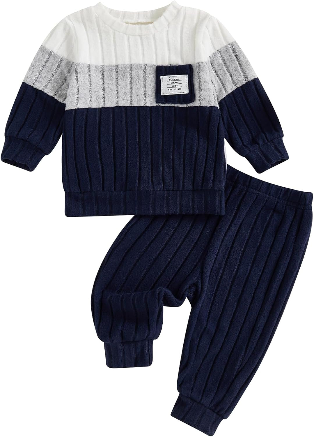 Baby Kleidung Jungen Winter Pullover Outfit Langarm Sweatshirt + Hose Kinder Bekleidungsset Für Baby-Jungen Strickpullover