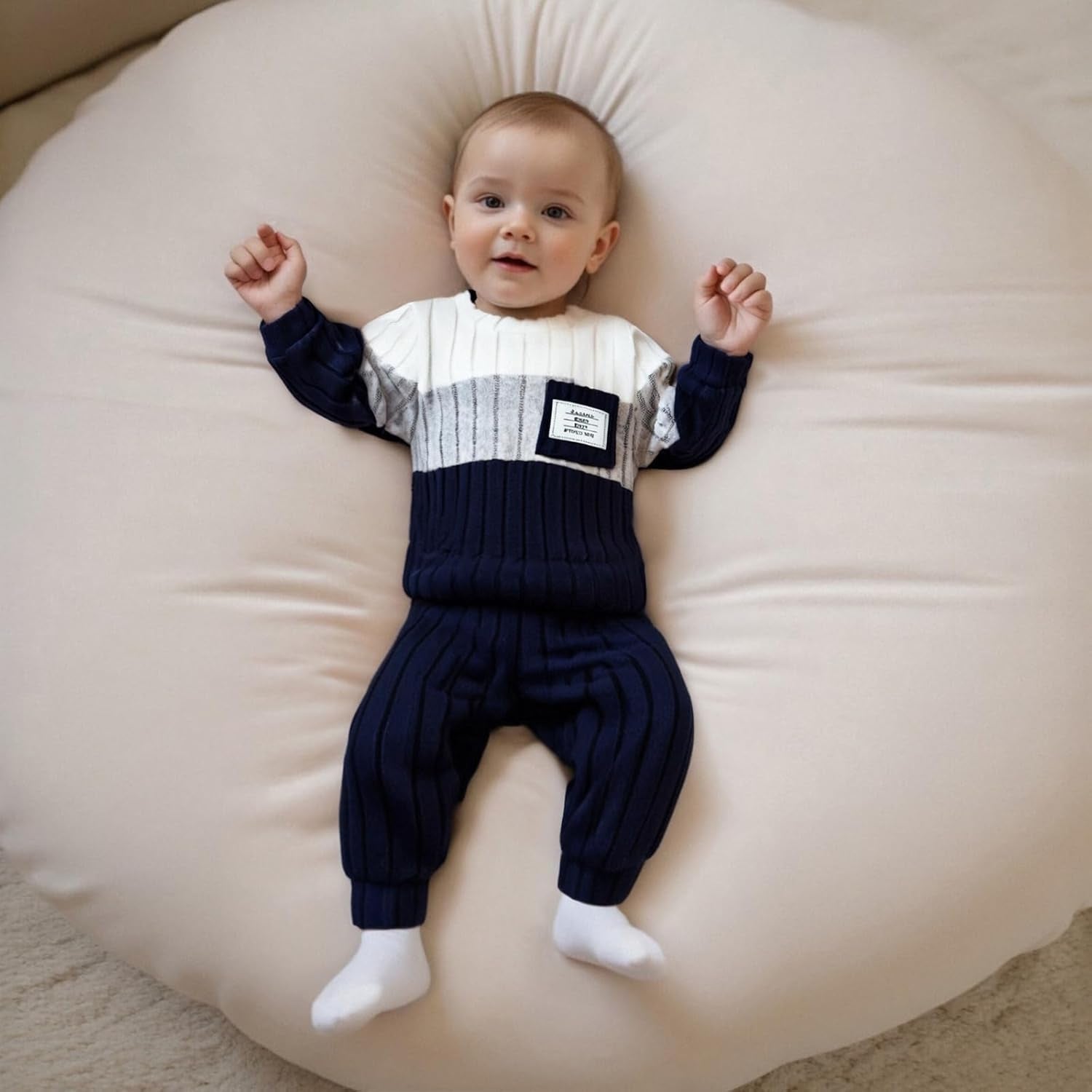 Baby Kleidung Jungen Winter Pullover Outfit Langarm Sweatshirt + Hose Kinder Bekleidungsset Für Baby-Jungen Strickpullover