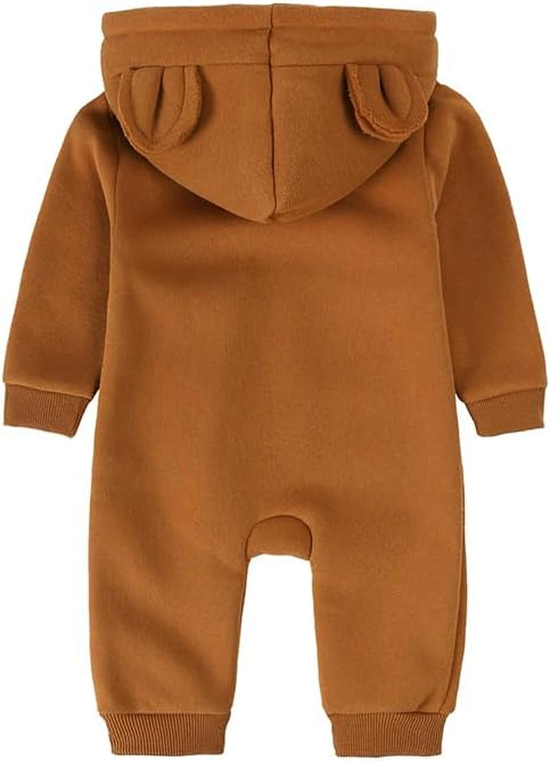 Neugeborenes Baby Jungen Mädchen Strampler Ein Stück Lange Ärmel Bär Ohr Hoodie Jumpsuit Kleinkind Frühling Herbst Bodysuit