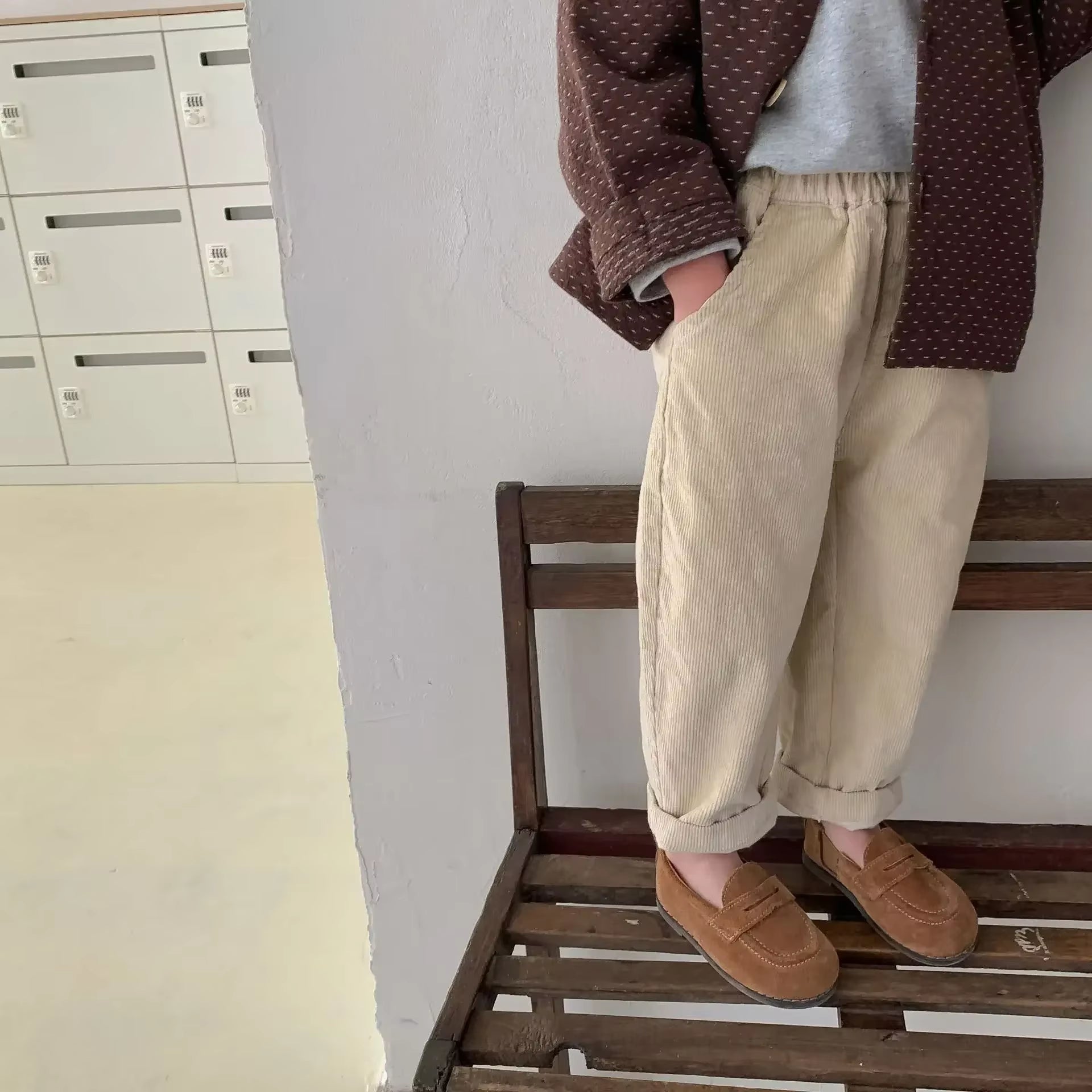 2025 Boys Korean Corduroy Pants Autumn Winter Hot Sale Girl Casual Pants Long Pants 1-7Year Kid'S Pants Trousers