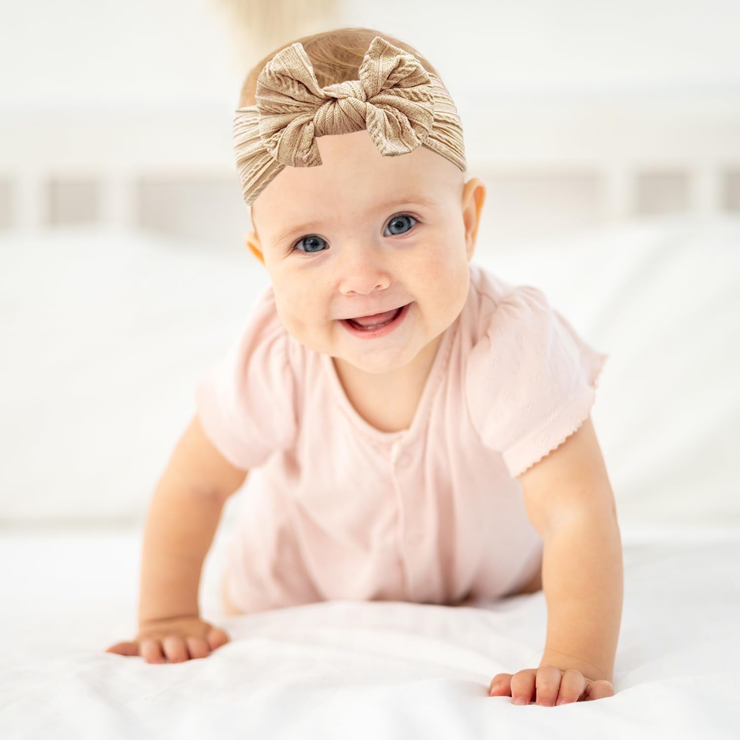 3 Stück Baby-Turban-Stirnband Für Neugeborene, Baby-Stirnbänder, Baby-Mädchen-Bögen, Weiche Schleife, Kopfbedeckung, Elastische Haarbänder Für Kleinkinder, Neugeborene