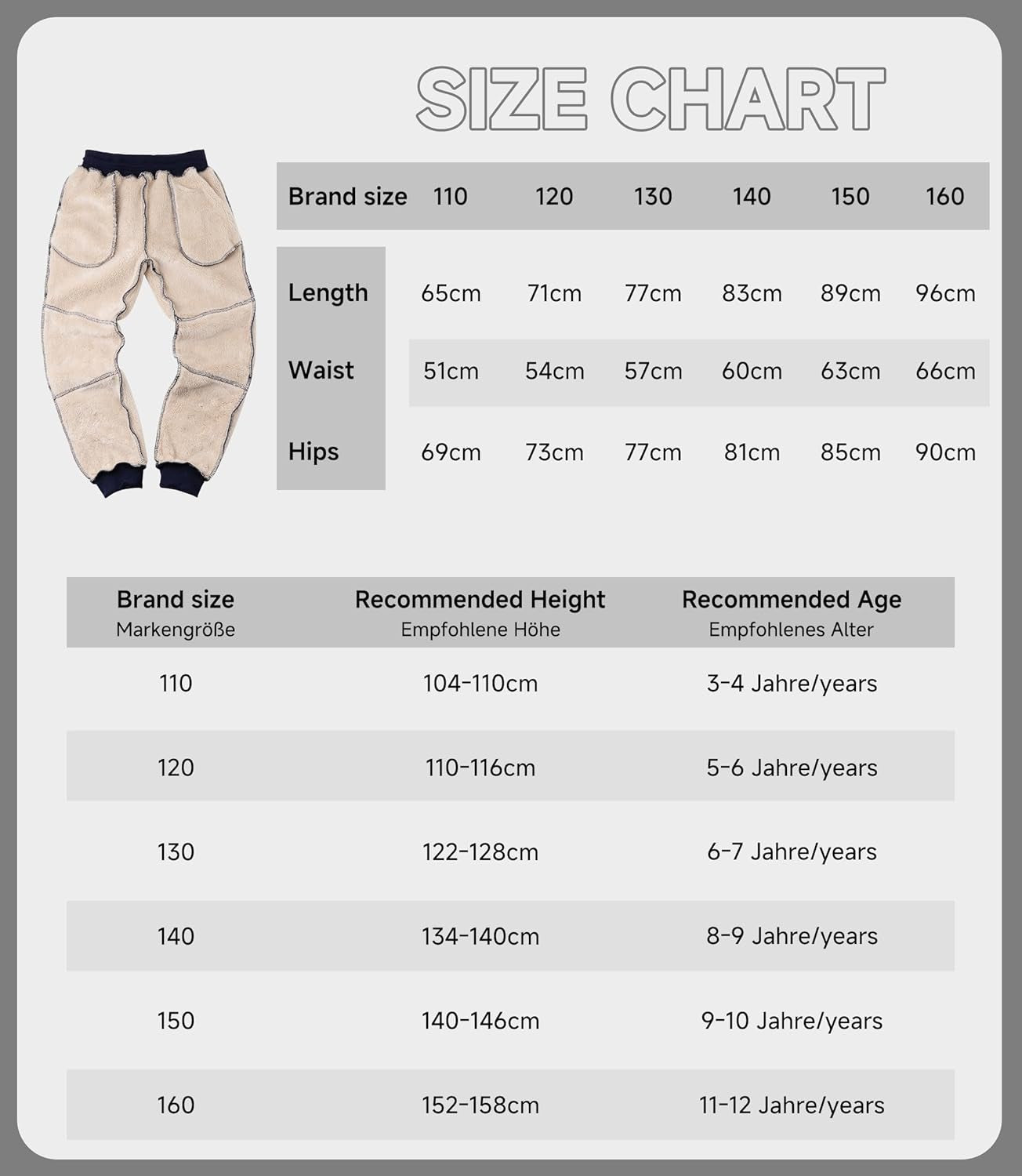 YOUNGSOUL Jungen Sporthose Gefütterte Jogginghose Kinder Sweathose Thermo Hose