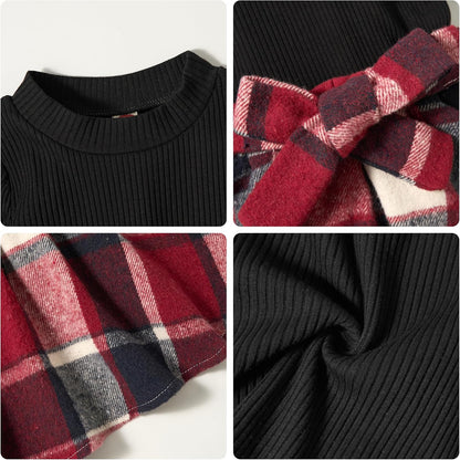 Miipat Kleinkind Mädchen Kleidung Set Mädchen Outfits Set Lange Ärmel Pullover Tops Mit Mini Rock Sets Frühling Herbst Baby Bekleidungsets Mädchen Kleider