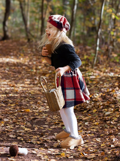 Miipat Kleinkind Mädchen Kleidung Set Mädchen Outfits Set Lange Ärmel Pullover Tops Mit Mini Rock Sets Frühling Herbst Baby Bekleidungsets Mädchen Kleider