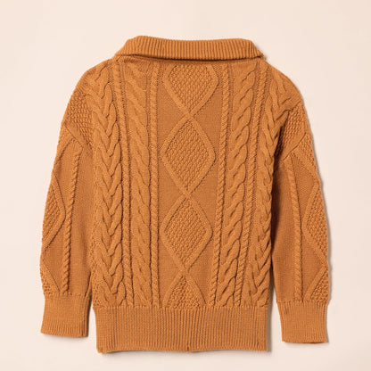 Amazon Essentials Jungen Zopfstrickpullover Mit Viertel-Reißverschluss Und Lockerer Passform