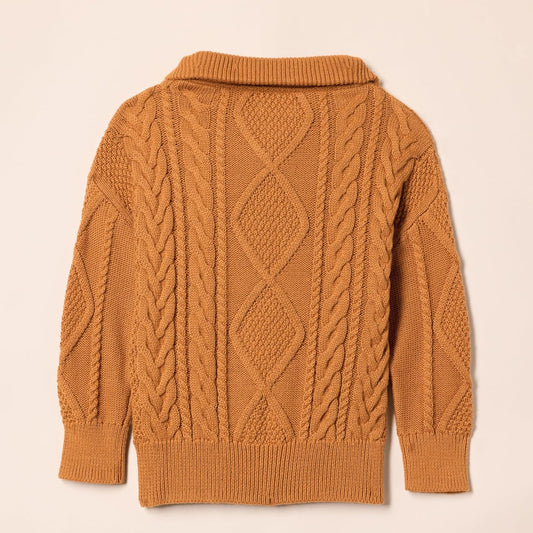 Amazon Essentials Jungen Zopfstrickpullover Mit Viertel-Reißverschluss Und Lockerer Passform