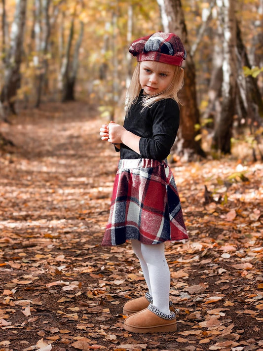 Miipat Kleinkind Mädchen Kleidung Set Mädchen Outfits Set Lange Ärmel Pullover Tops Mit Mini Rock Sets Frühling Herbst Baby Bekleidungsets Mädchen Kleider